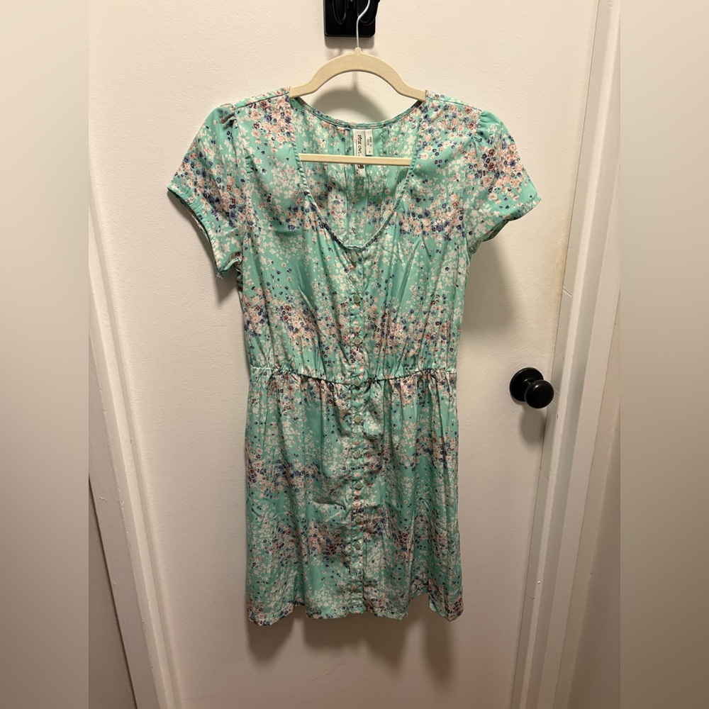 Pink Owl Mint Floral Mini Dress